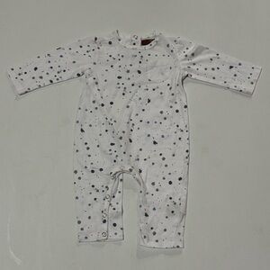 7 For All Mankind White Onesie, Blue and Grey, 3/6 Months